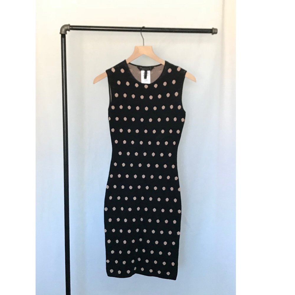 BCBGMaxAzria Sweater Polka Dot Dress